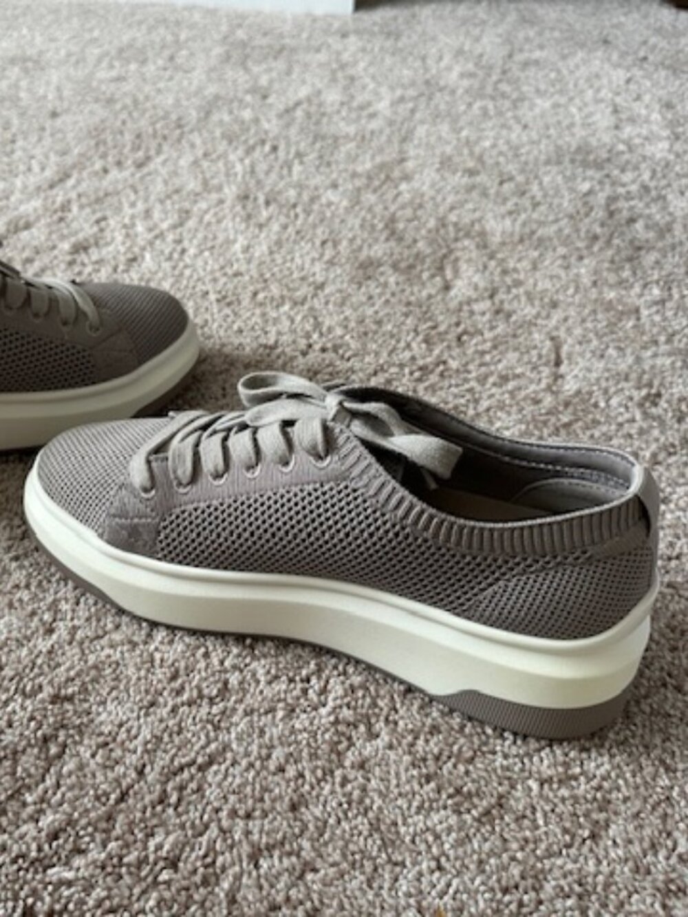 Steve Madden Savage Lace-Up Platform Sneaker - Taupe - S 7-1/2